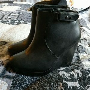 Torrid black wedge bootie